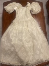 Vintage Jessica McClintock Dress Prom Wedding Lace Off Shoulder Cottagecore 10