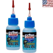 2-Pack Lucas Fishing Reel Oil -  Lubricant with Precision Applicator