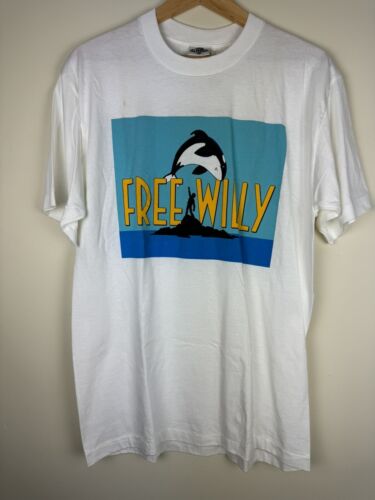 90’s 1995 Free Willy Vintage T shirt With Tags - Large Acme Clothing - Afbeelding 1 van 7
