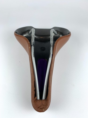 Sella Vintage Selle Italia Terry Classic Touring Marrone Sedile Bici MTB 1999 Italia - Foto 10 di 12