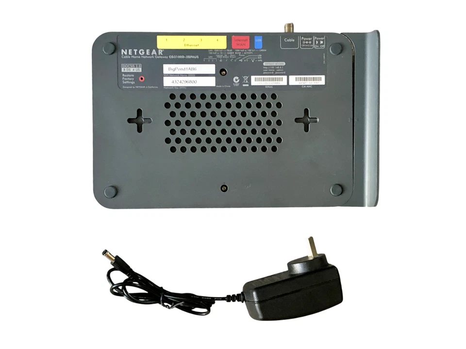 Telstra Netgear CG3100D-2BPAUS Wireless Wifi Router Modem with Power Adapter - Image 2 of 4