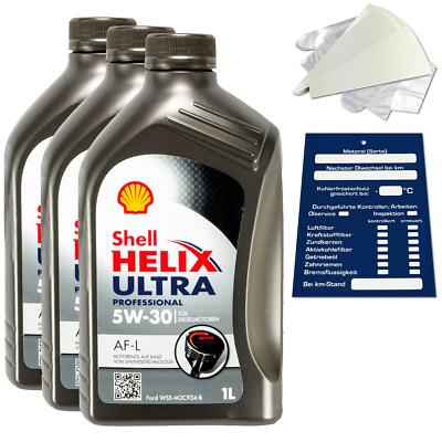 3 Liter original Shell Helix Ultra Prof. AJ-L 5W30 Motoröl 550040619 ACEA C1 SET