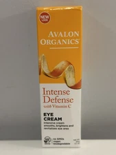 Avalon Organics Intense Defense with Vitamin C Eye Cream 1 oz - NEW