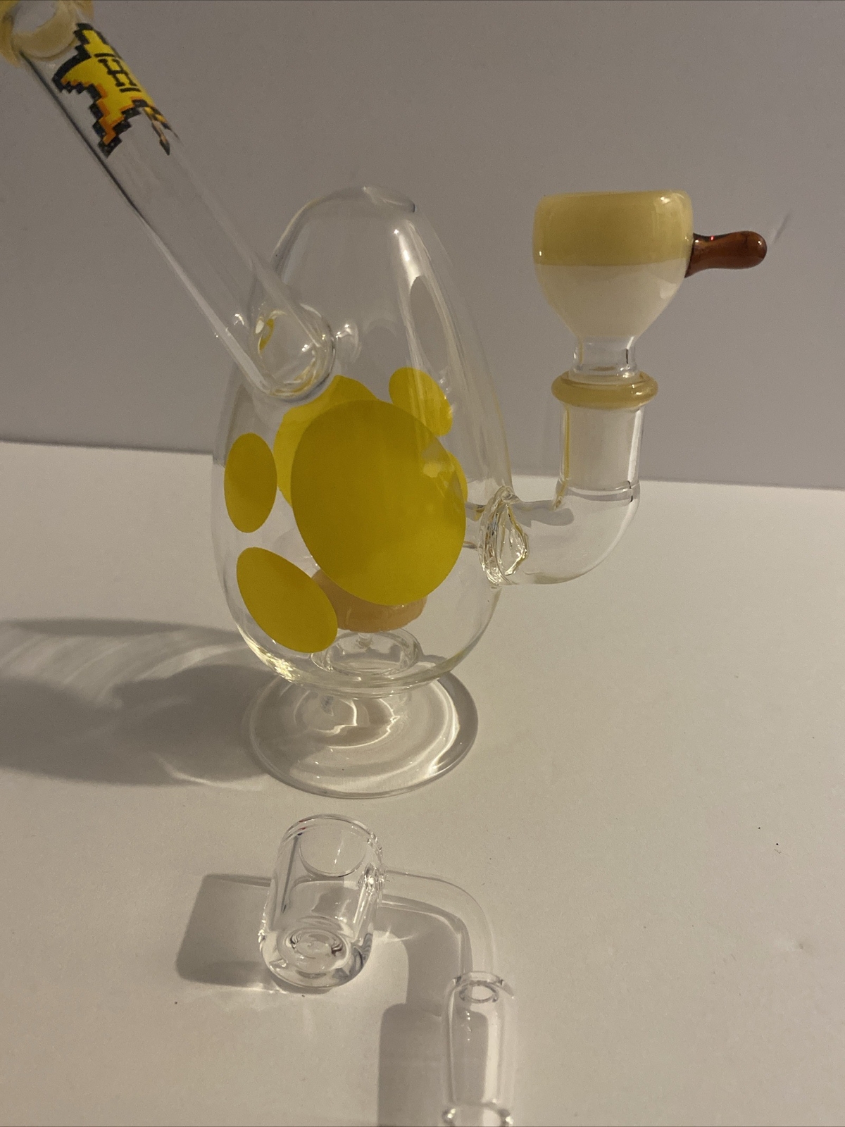 Hemper 6" Spotted Egg Water Bubbler