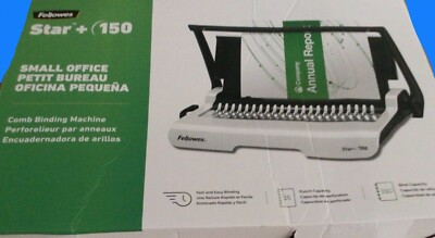 Fellowes Star 150 Manual Comb Binding Machine Model #CRC-50065