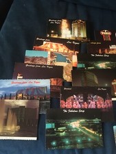37 VINTAGE Las Vegas CASINO Postcards With orig receipt purchased Sept 1976