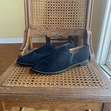 Franco Sarto Black Suede Pardon Loafer Size 10M