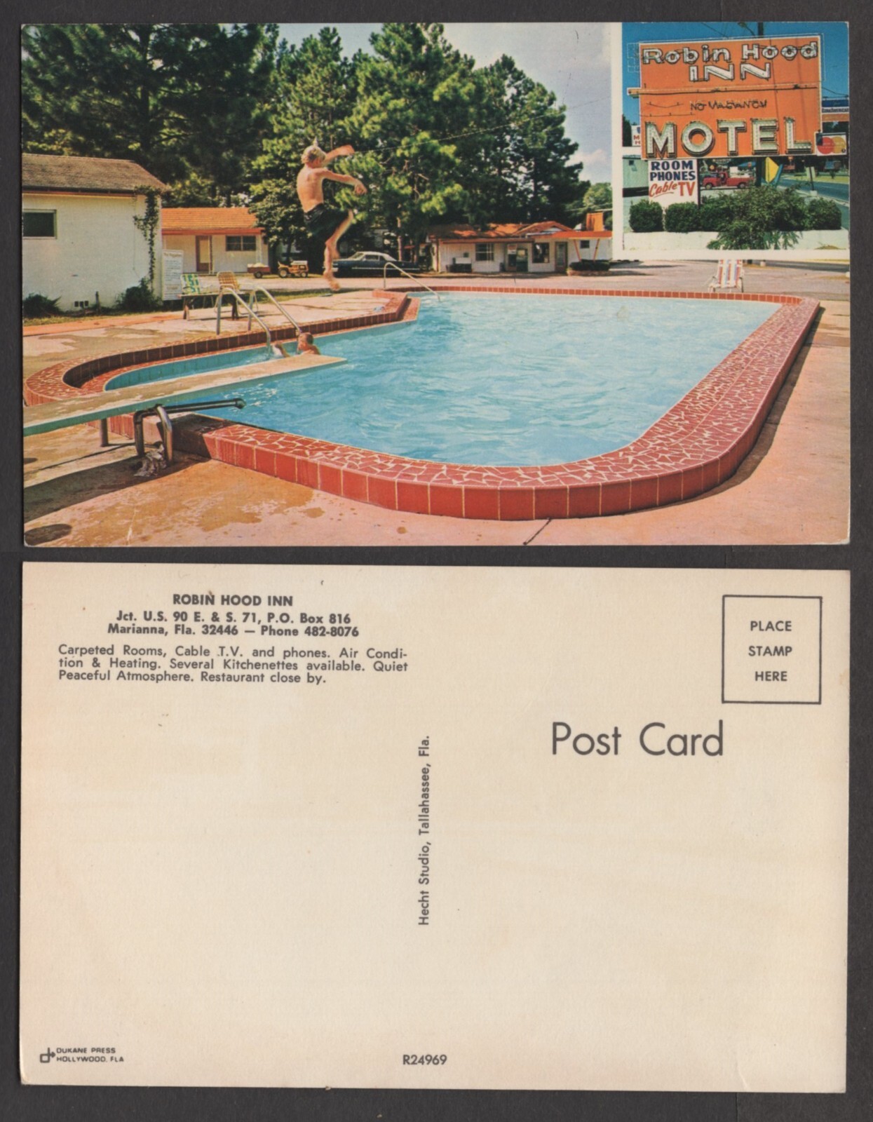 Antigua postal de Florida - Mariana - Robin Hood Inn - Hotel, Motel - Piscina