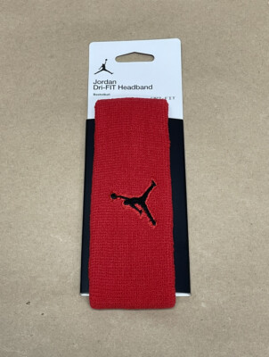 Nike Air Jordan Jumpman Dri-Fit Men's Headband Sweatband Red Nike Air Jordan Jumpman Dri-Fit Men's Headband Sweatband Red
