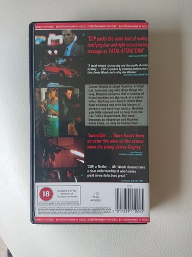 Cop VHS Video PAL James Woods - Picture 2 of 4