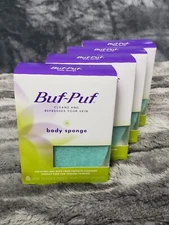 Buff Puff Regular BODY Sponges DOUBLE SIDED Lot of 4 FREE SHIPPING