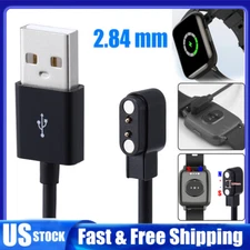 2-Pin Universal USB Data Charging Cable Magnetic Charger For Smart Watch 2.84mm