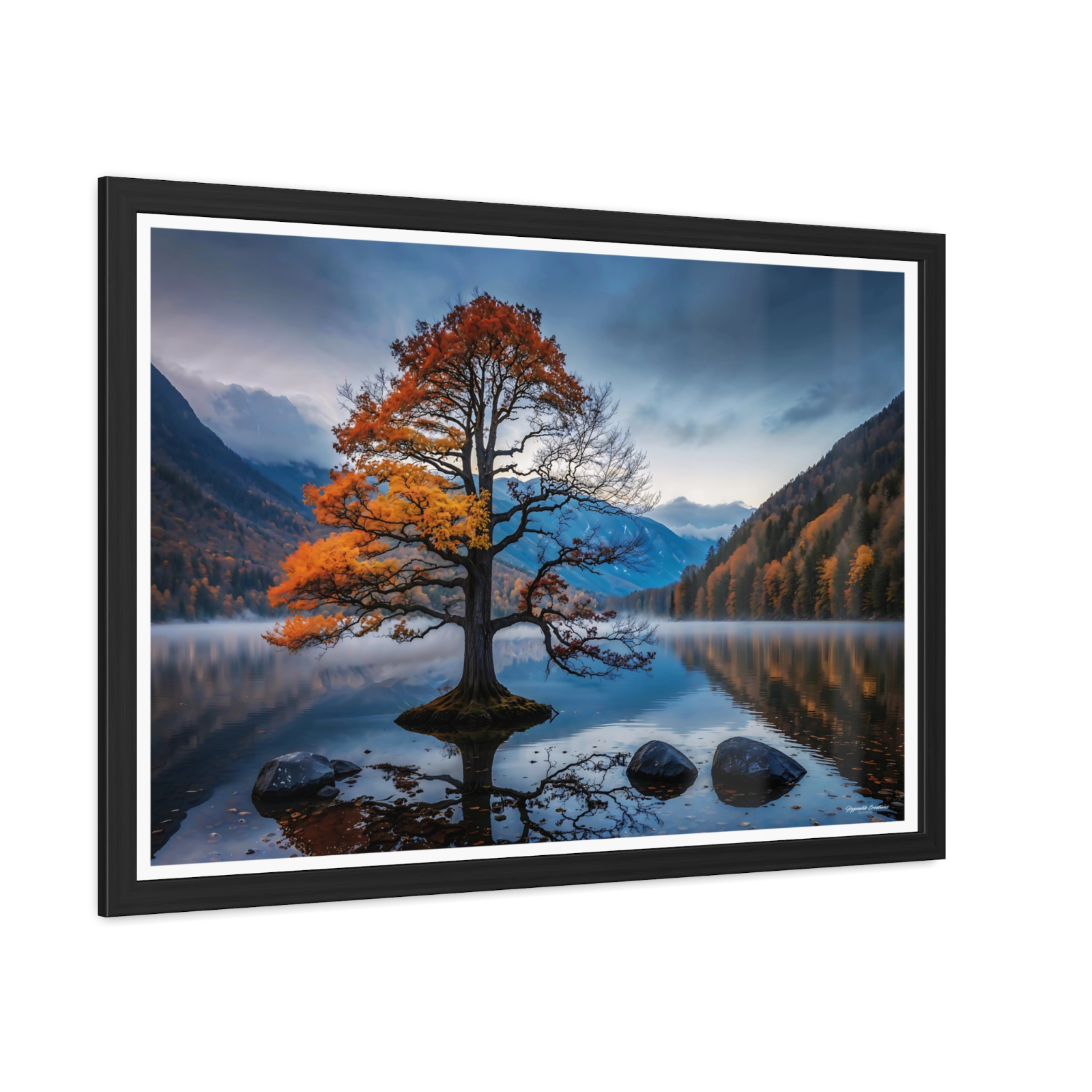 Cinematic Landscape Nature Scenery Wooden Framed Print Wall Art Home Decoration