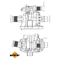 NRF Thermostat KüHlmittel Mit Dichtring FüR Volvo V50 C30 Ford Focus C-Max