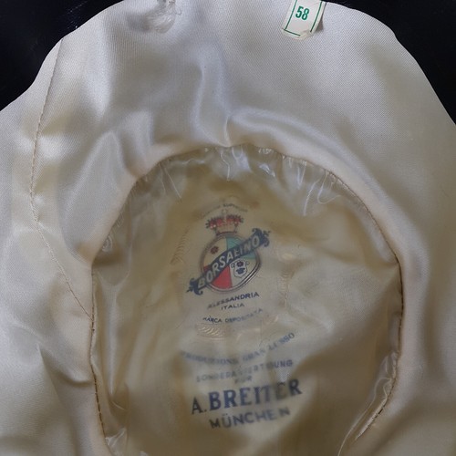 Cappello Borsalino Gran Lusso Uomo 58 Nero Feltro Capelli Cappello Feltro A. Monaco largo - Foto 7 di 8