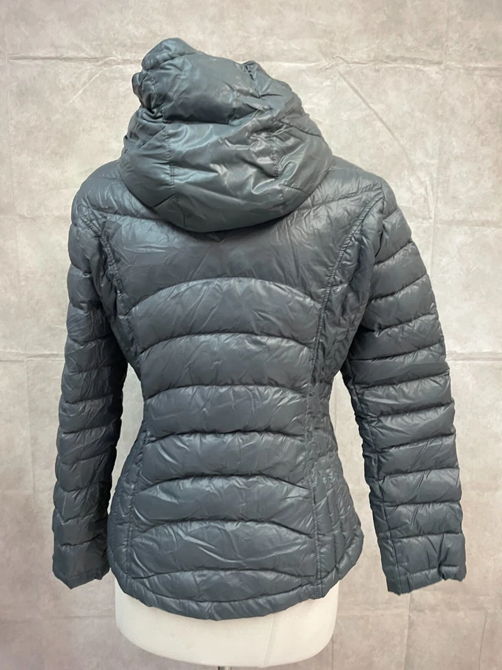 Chaqueta Andrew Marc Puffer Mujer Gris Oscuro Embalable Premium Plumón Cremallera Completa Talla S Foto 3 de 4