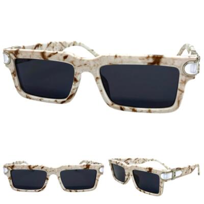 Classy Elegant Sophisticated Modern Contemporary Style SUNGLASSES Marble Frame