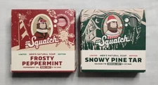 ☃️ Dr Squatch Limited Edition Holiday Bars Frosty Peppermint & Snowy Pine Tar 🎄