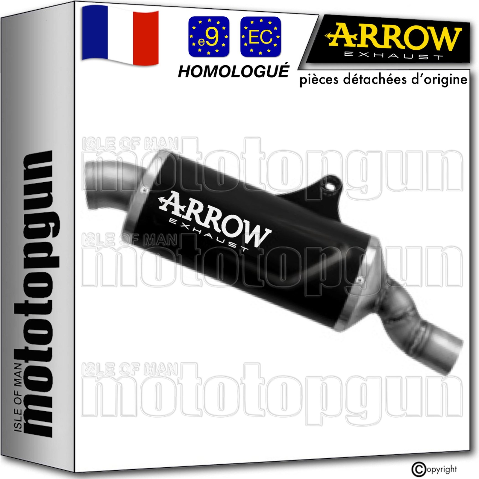 Echappement Arrow Indy-Race Evo noir idéal pour voyager en Ducati Desert-X 950