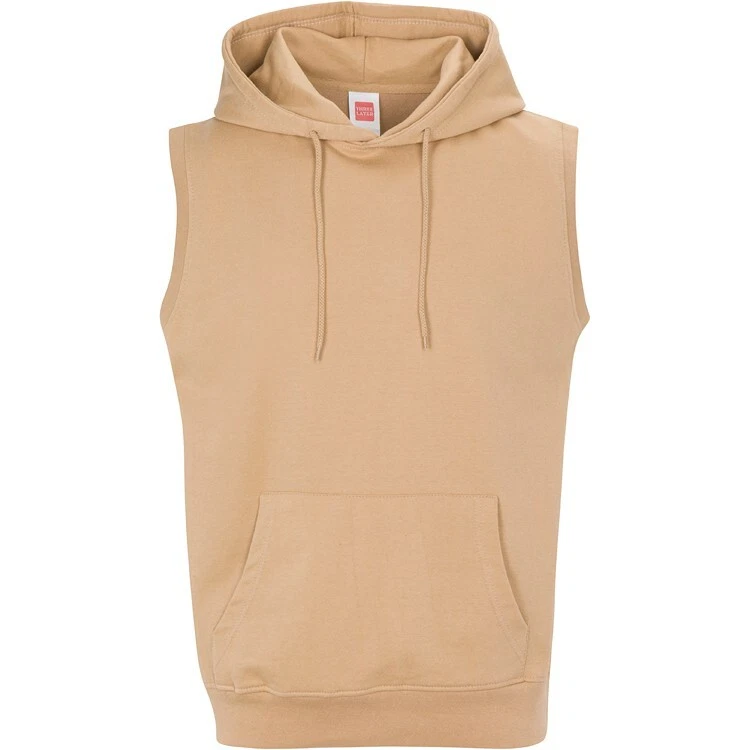 Sudadera con capucha de entrenamiento para hombre sin mangas muscular camiseta sin mangas gimnasio pulóver sudadera con capucha Foto 3 de 4