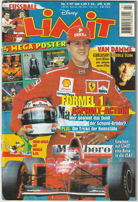   LIMIT #7/1997 Formel 1 ohne Beilage/Poster, Ehapa/Disney COMICHEFT Z1-