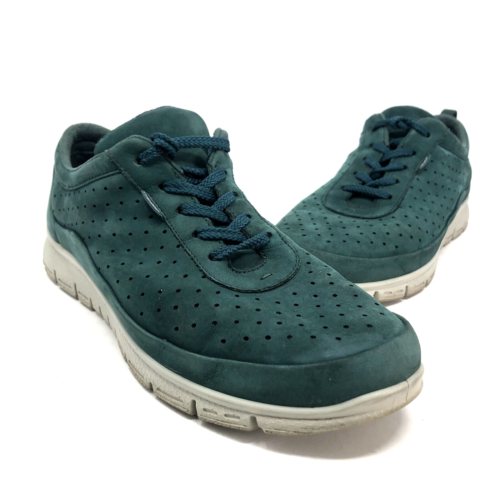 Hotter Sneakers Womens 10 Gravity Green Nubuck Leather Comfort Concept Everyday