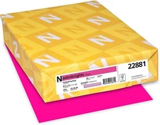 Astrobrights Colored Card Stock, Fireball Fuchsia, 250 Sheets (WAU22881)