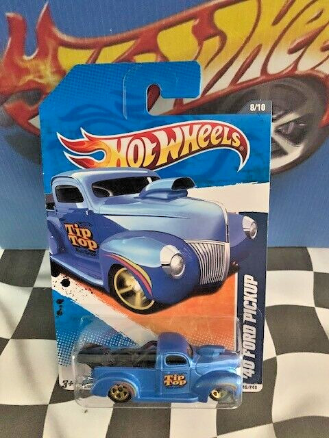 Hot Wheels 2010 HW Hot Rods 8/10 146 1940 '40 Ford Pickup BLUE 5SP_Gold ERROR