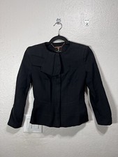 Ted Baker Rayal Bow-Neck Peplum Jacket Black Size 1 Small
