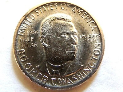 1946年アメリカ 50セント銀貨 ブッカー・T・ワシントンハーフダラー