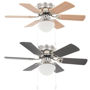 82cm Ornate Ceiling Fan With Led Light 3 Speed Levels 6 Blades