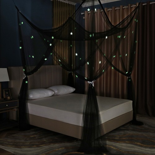 Halloween Glow in The Dark Bed Canopy Mosquito Net Fits Crib, Twin, Full, Q K CK - Imagen 25 de 26