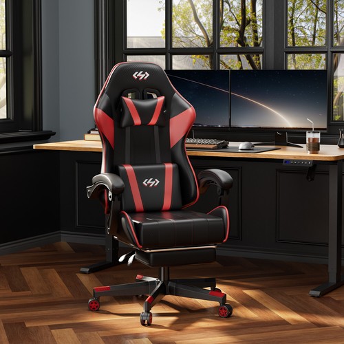 Gaming Chair with footrest, Video Game Chair, Ergonomic Computer Chair - Picture 40 of 54
