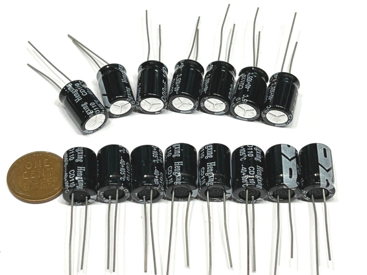15 Pack Electrolytic capacitor 1000UF 25v 105c 10mm x 17mm