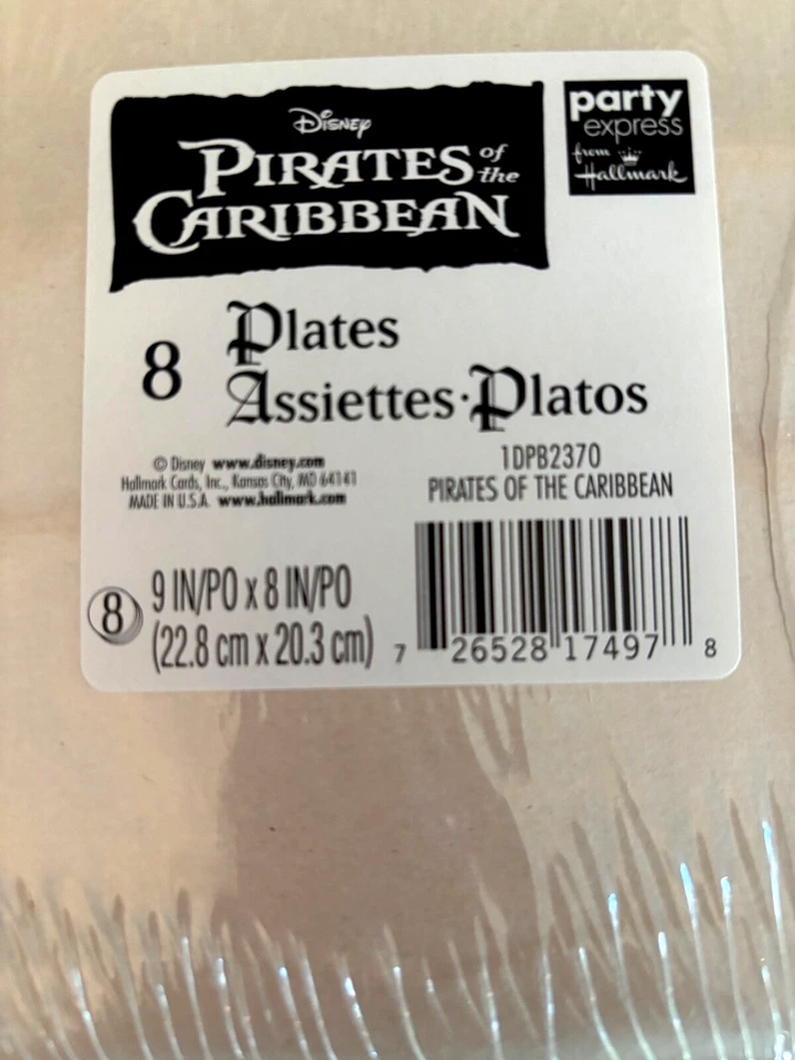 Lote de suministros para fiestas Disney Piratas del Caribe sellado Foto 4 de 4