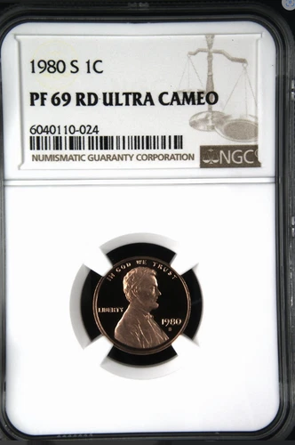 1980 S  Lincoln 1c, NGC Graded PF 69 RD Ultra Cameo