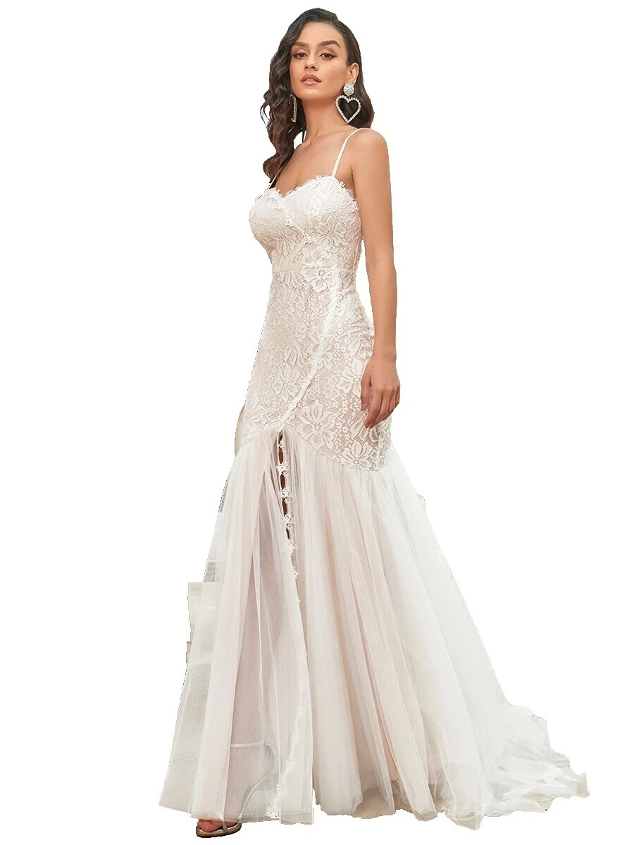 Кружевные свадебные платья без рукавов Empire