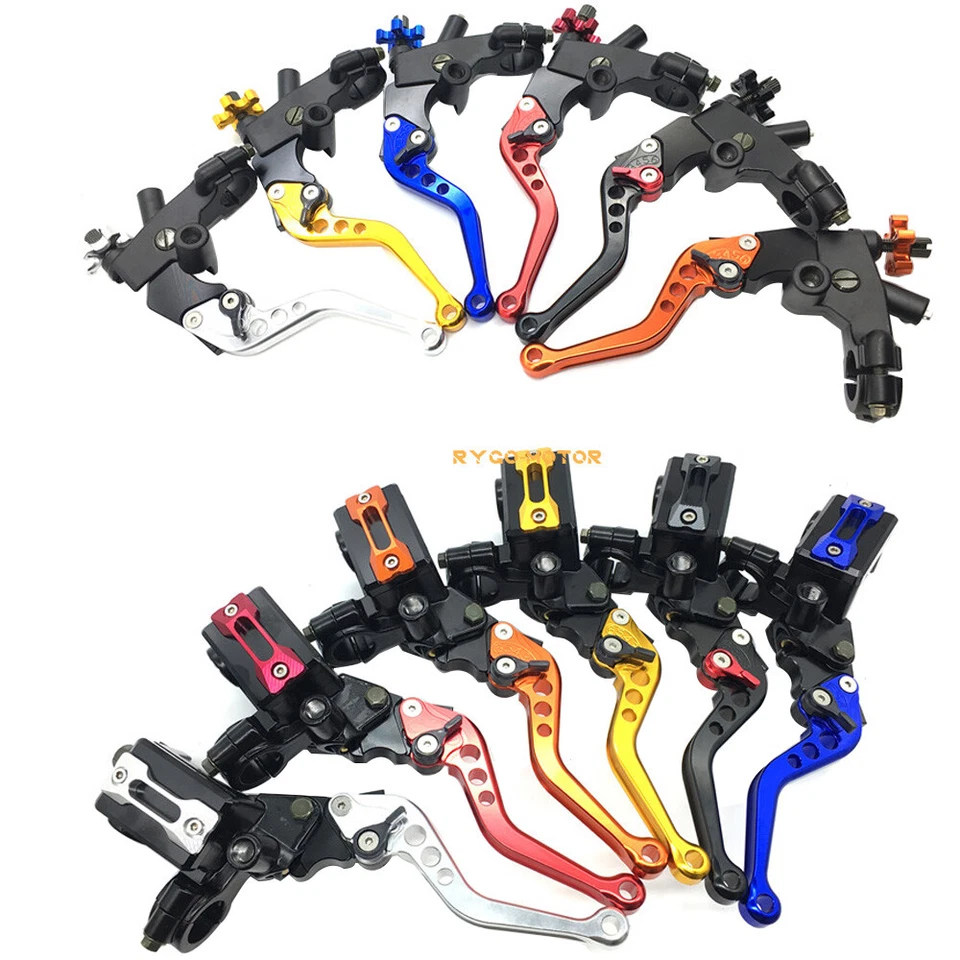 7/8" Universal CNC Motorcycle Handlebar Brake Master Cylinder & Clutch Lever Set - Image 3 of 4