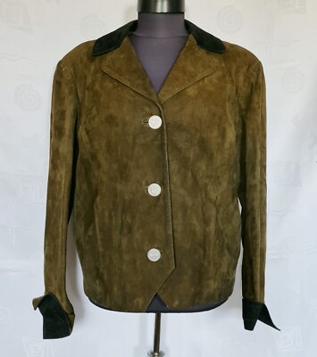 JACKET VINTAGE VOIT TRACHTEN OKTOBERFEST DIRNDL TYROL LEATHER WOMENS US 8 EU 36