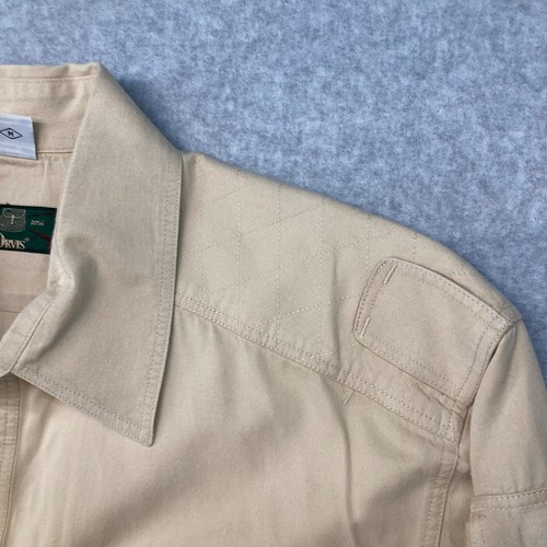 Vintage Orvis XXL Cream Khaki Safari Hunting Shirt Long Sleeve Button Up (Lot #1 - Picture 4 of 9