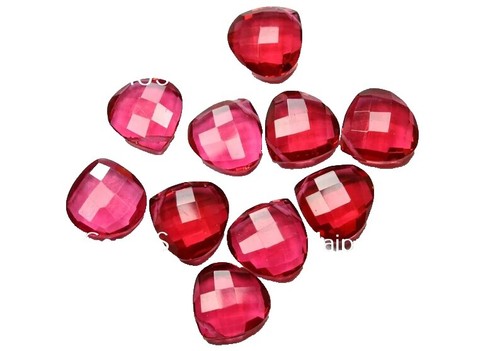 Green Chalcedony Gemstone Heart Faceted Beads 6X6X3 mm Strand 20