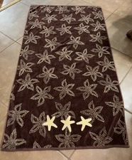 Outdoor  Living Collection Beach Towel 83” X 32” StarFish  Linens’N Things