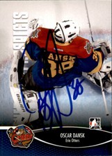 Oscar Dansk Signed Autographed 2012-13 Heroes & Prospects card Erie Otters