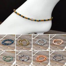 Multi-color Crystal Beads Stretch Ankle Bracelet 2022 Collection