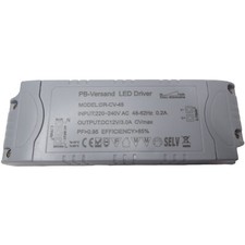 Dimmbarer LED Trafo 1-45 Watt 12V DC TRIAC Dimmer Netzteil Transofrmator 45W