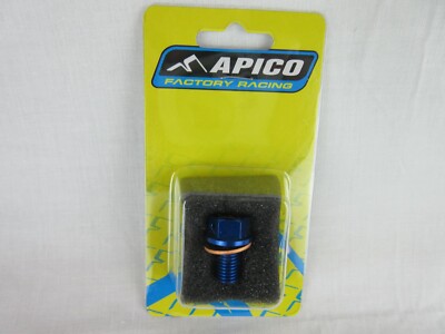 Yamaha YZ125 06-26 Magnet Sumpfschraube blau Apico Ölablassschraube