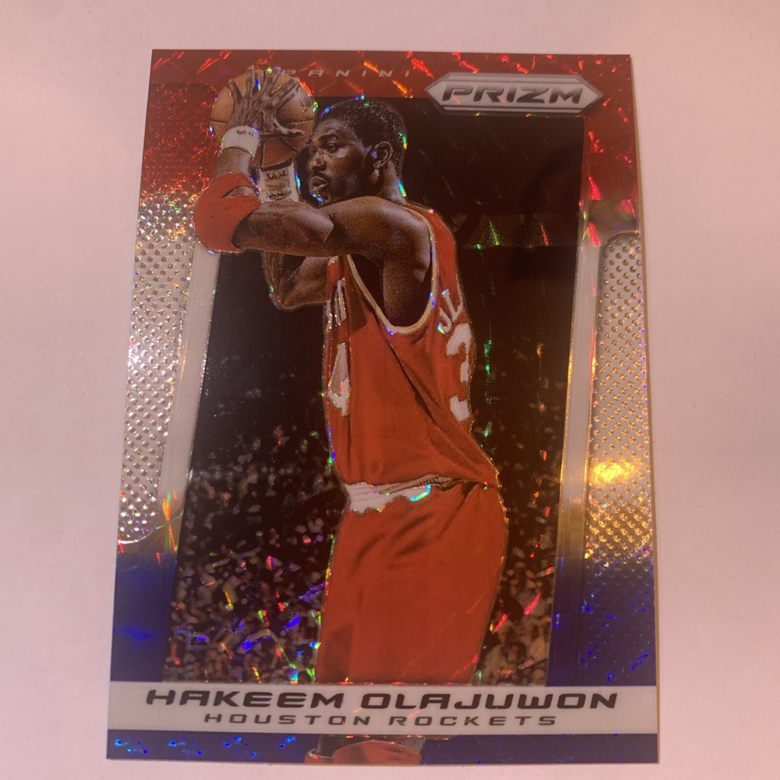 Hakeem Olajuwon 2013 Panini Prizm Red White Blue Pulsar Prizm #82
