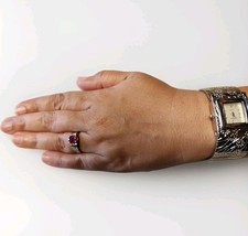 Unheated Untreated Red Ruby 1.80 Carats Mozambique Solid Pure Silver Ring