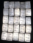 Lot of 25 Fractional 1 Gram Valcambi Suisse .999 Fine Silver Bullion Bars Loose