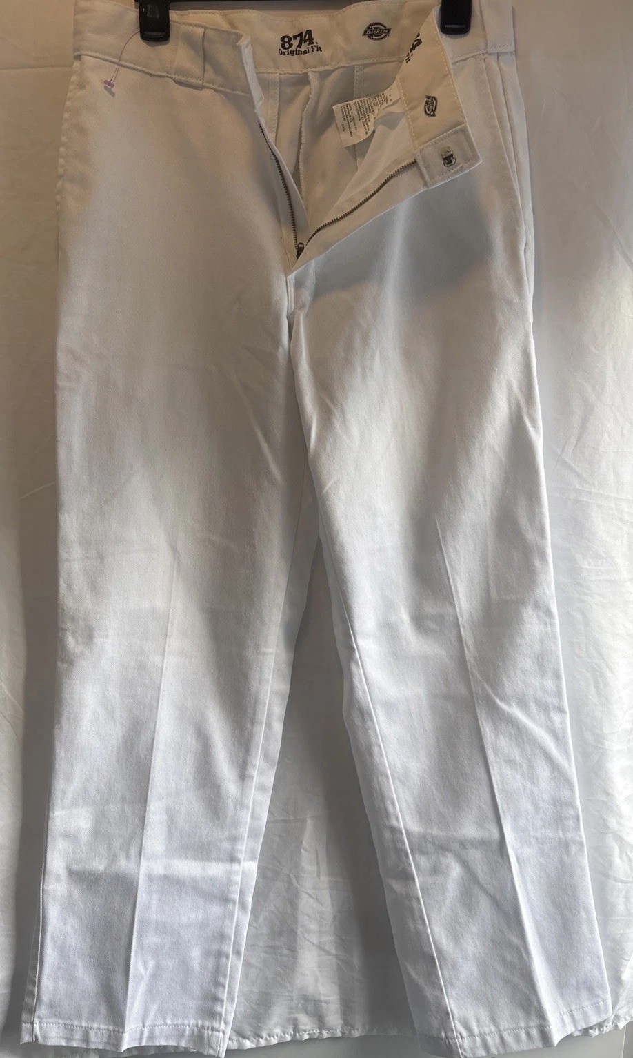 Dickies Men Pants 32X32 White Khakis Twill 874 Work Pants Button Original Fit